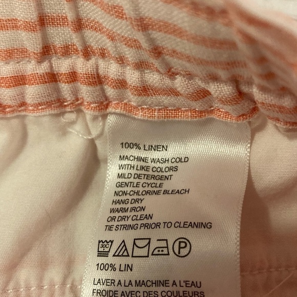 Tommy Bahama Red and White Striped Linen Shorts Size 14 - Picture 11 of 14